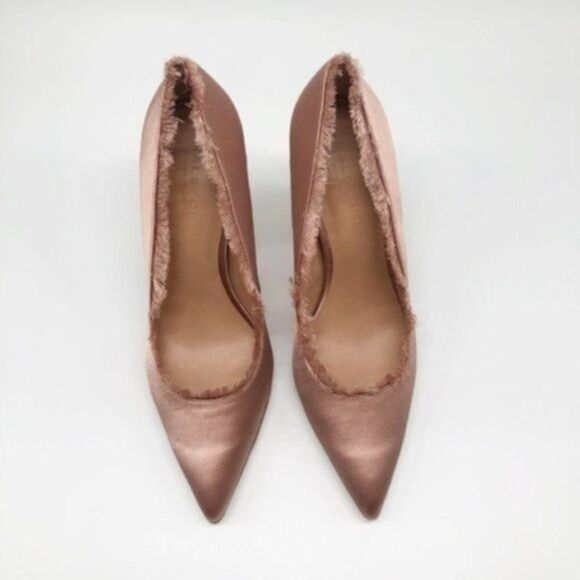 HALSTON HERITAGE Keni Fringe Pink Satin Pump  - Picture 3 of 8